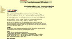 Desktop Screenshot of pro-forceperformance.com