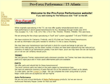 Tablet Screenshot of pro-forceperformance.com
